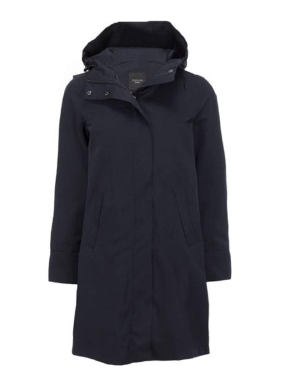 MaxMara Black Hooded Trench Coat Size 4 (small)